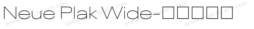 Neue Plak Wide字体转换